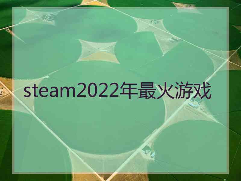 steam2022年最火游戏