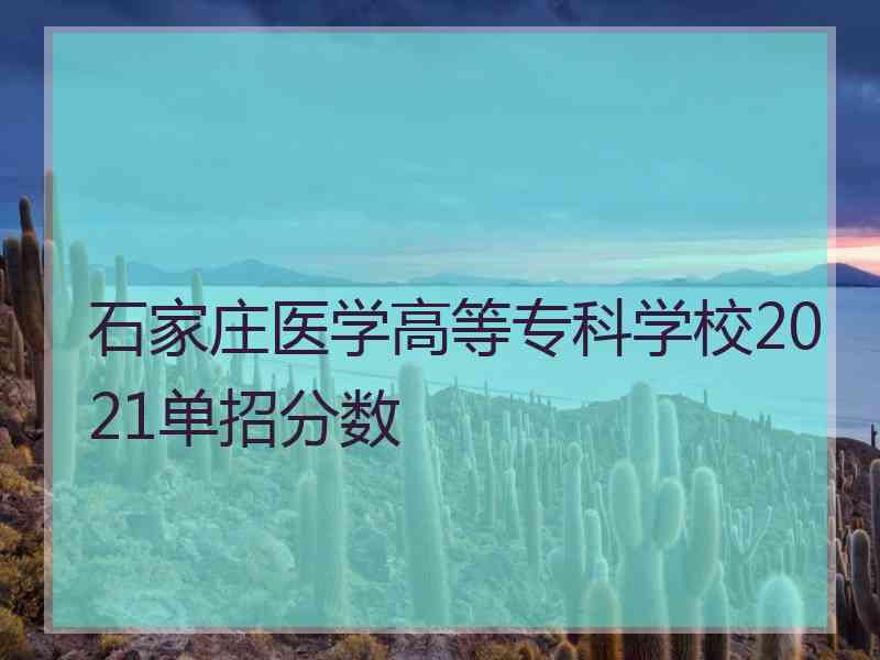 石家庄医学高等专科学校2021单招分数