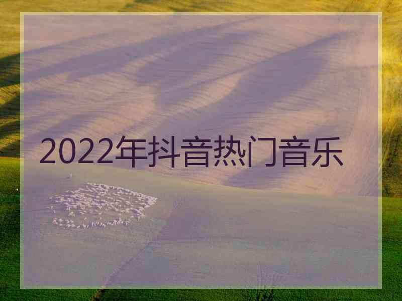 2022年抖音热门音乐