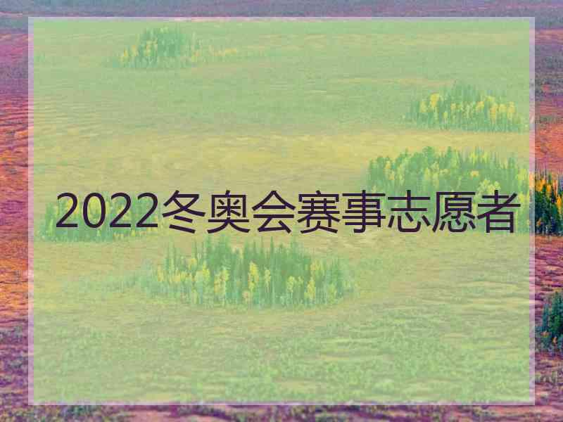 2022冬奥会赛事志愿者