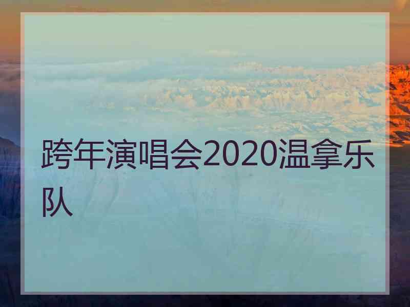 跨年演唱会2020温拿乐队