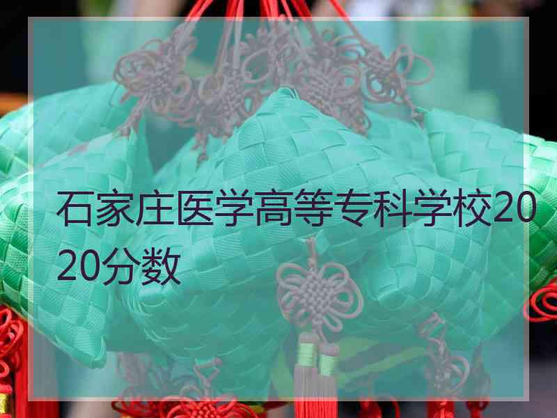 石家庄医学高等专科学校2020分数