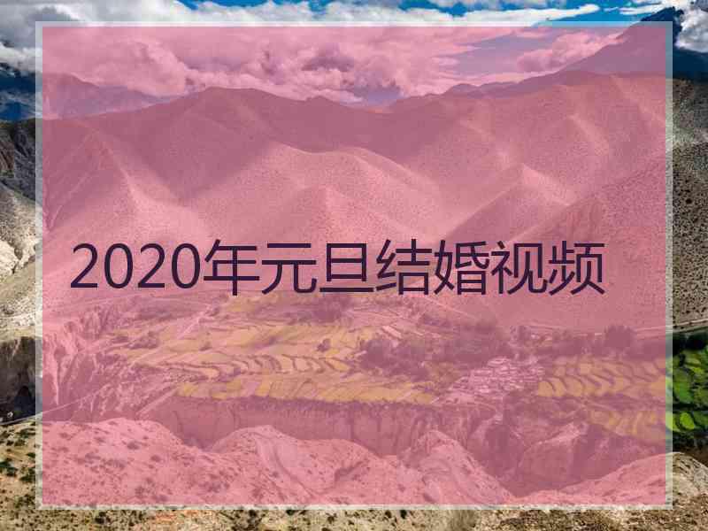 2020年元旦结婚视频