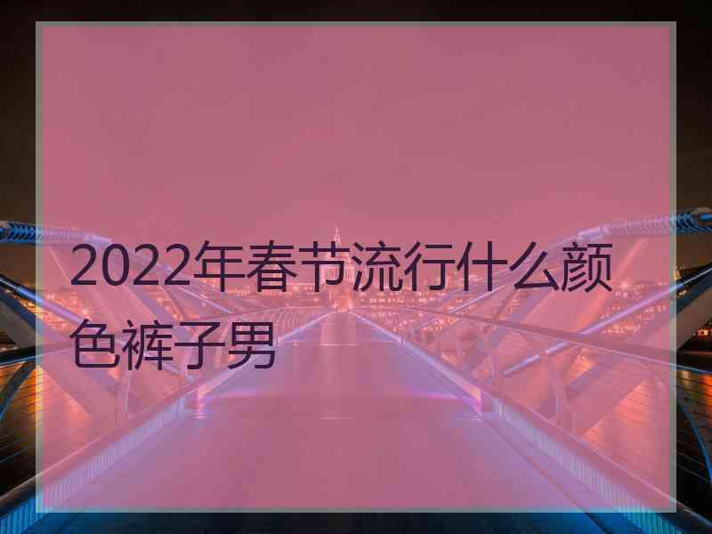 2022年春节流行什么颜色裤子男