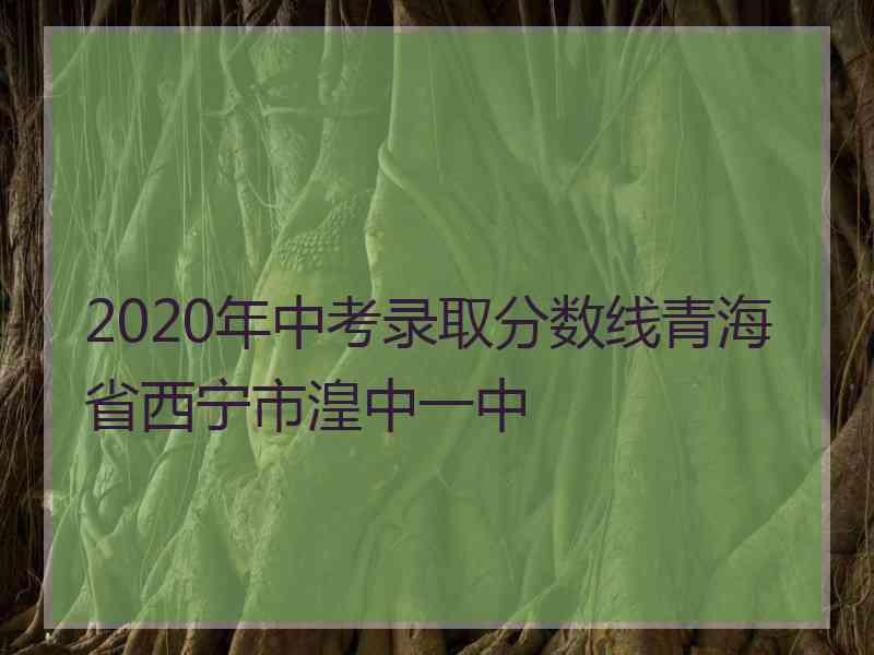 2020年中考录取分数线青海省西宁市湟中一中