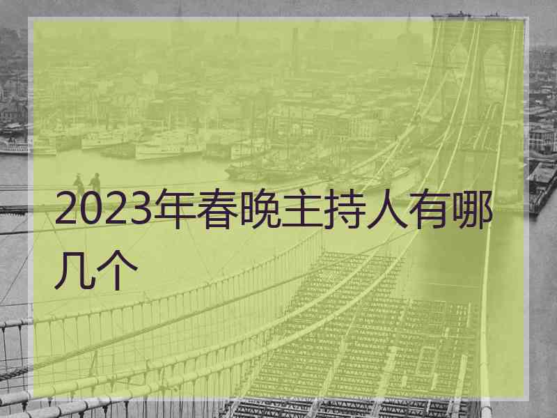 2023年春晚主持人有哪几个