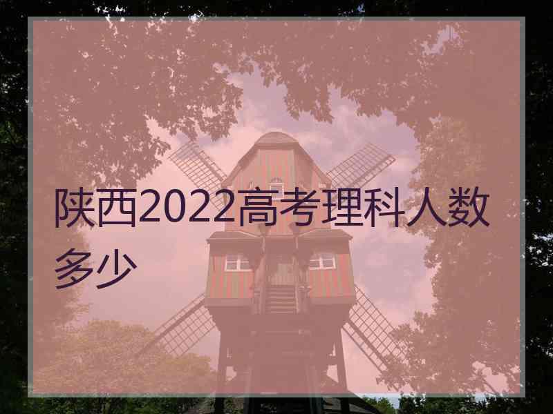 陕西2022高考理科人数多少