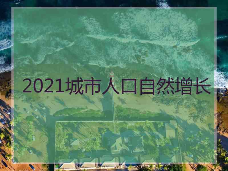 2021城市人口自然增长