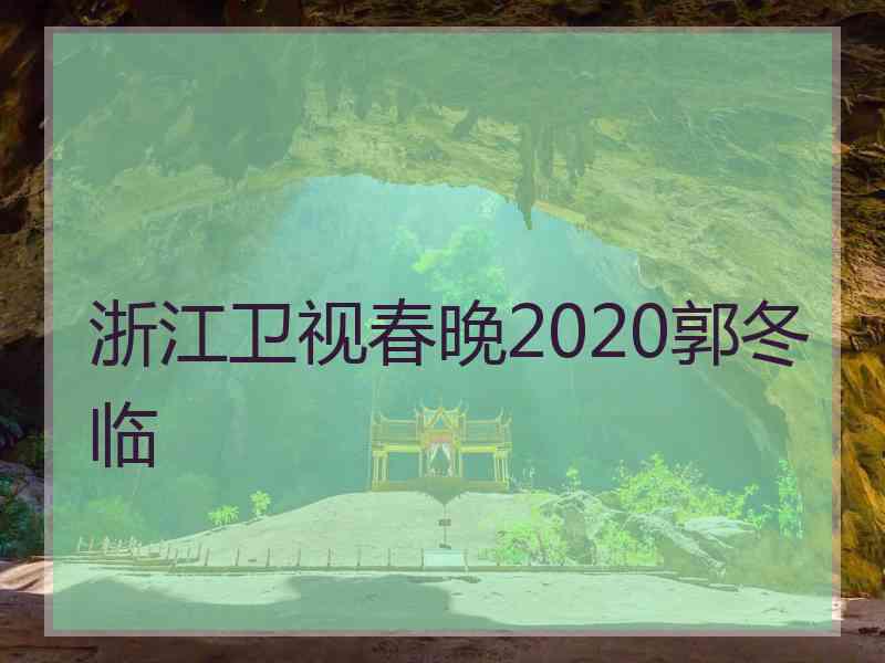 浙江卫视春晚2020郭冬临