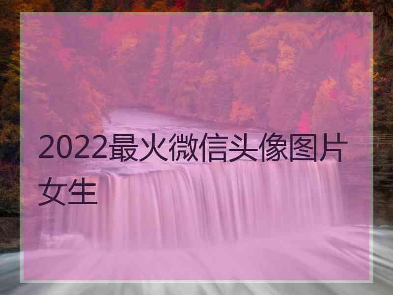 2022最火微信头像图片女生