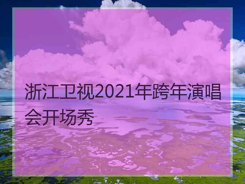 浙江卫视2021年跨年演唱会开场秀