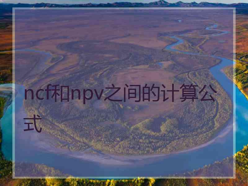 ncf和npv之间的计算公式