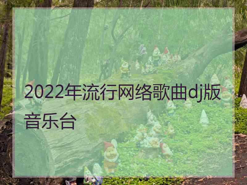 2022年流行网络歌曲dj版音乐台