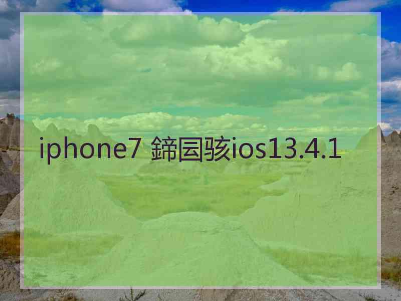 iphone7 鍗囩骇ios13.4.1