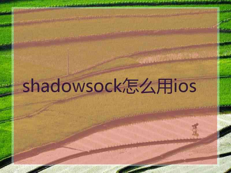 shadowsock怎么用ios