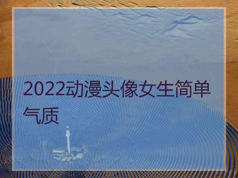 2022动漫头像女生简单气质