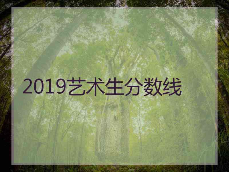 2019艺术生分数线