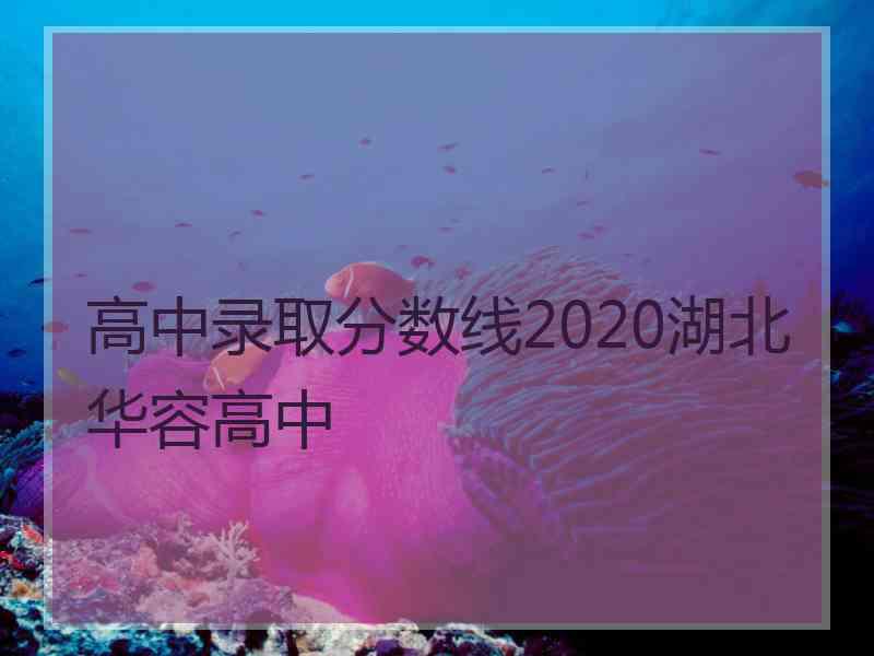 高中录取分数线2020湖北华容高中