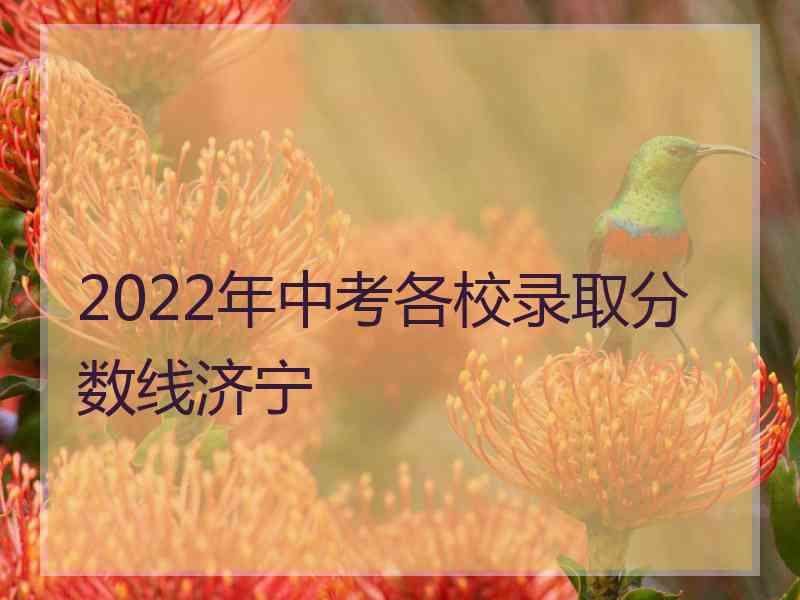 2022年中考各校录取分数线济宁