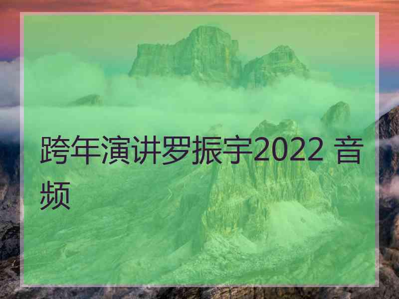 跨年演讲罗振宇2022 音频