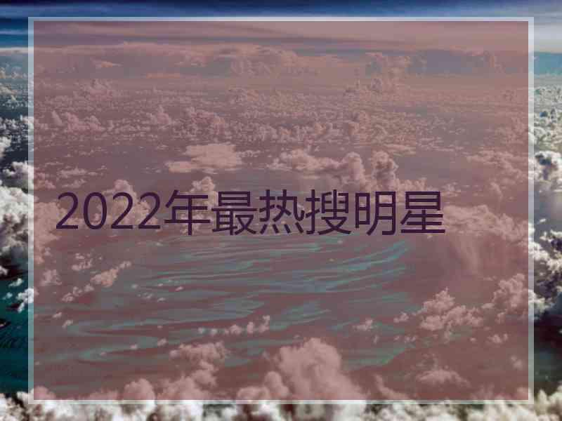 2022年最热搜明星