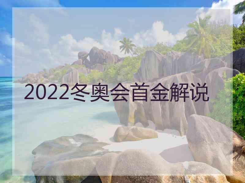 2022冬奥会首金解说