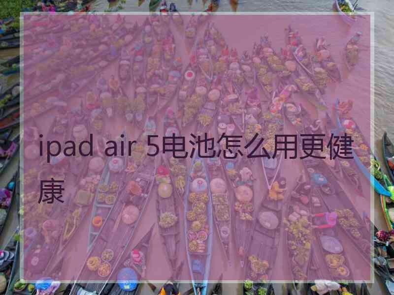 ipad air 5电池怎么用更健康