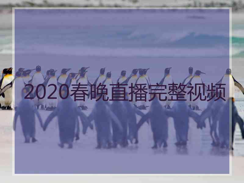 2020春晚直播完整视频