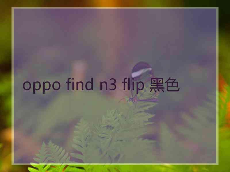 oppo find n3 flip 黑色