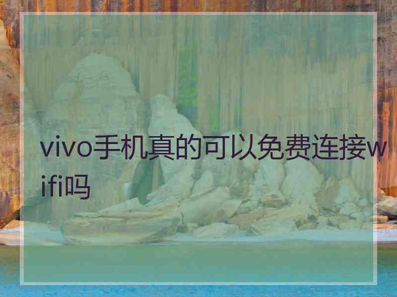 vivo手机真的可以免费连接wifi吗