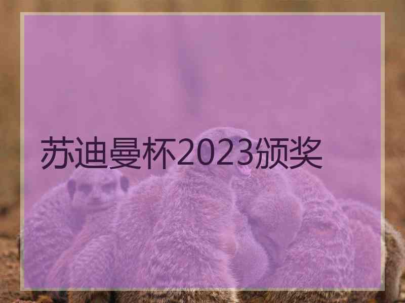 苏迪曼杯2023颁奖