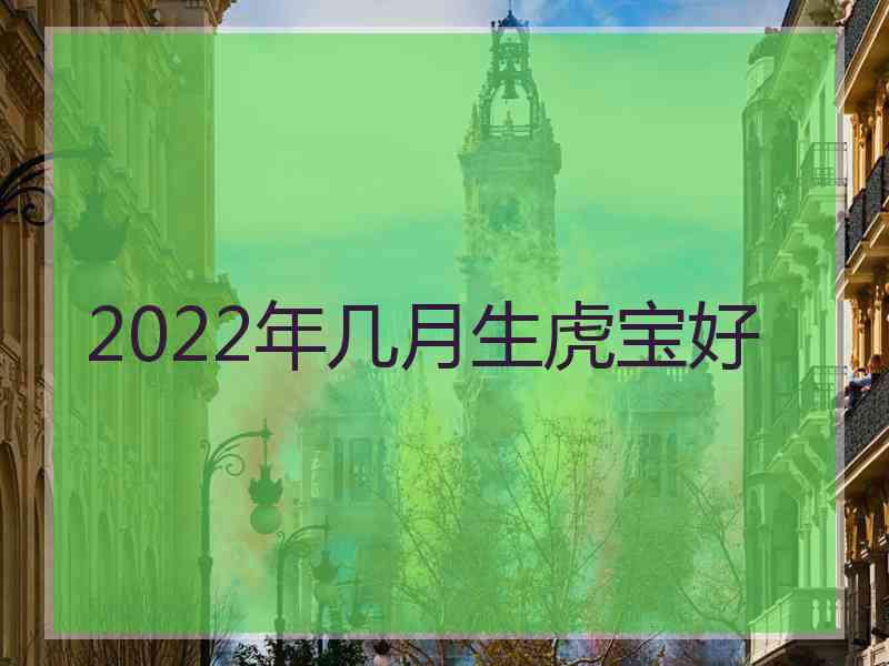 2022年几月生虎宝好