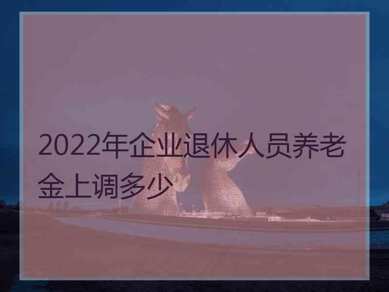 2022年企业退休人员养老金上调多少