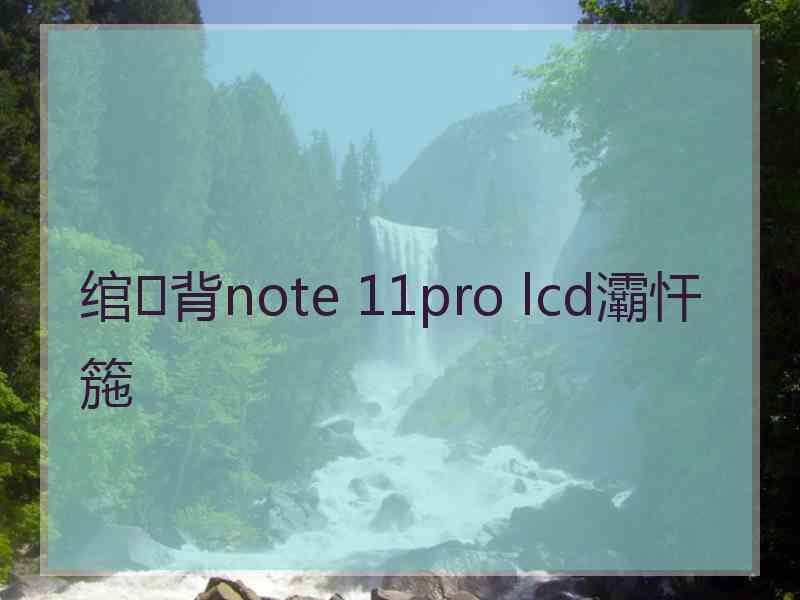 绾㈢背note 11pro lcd灞忓箷