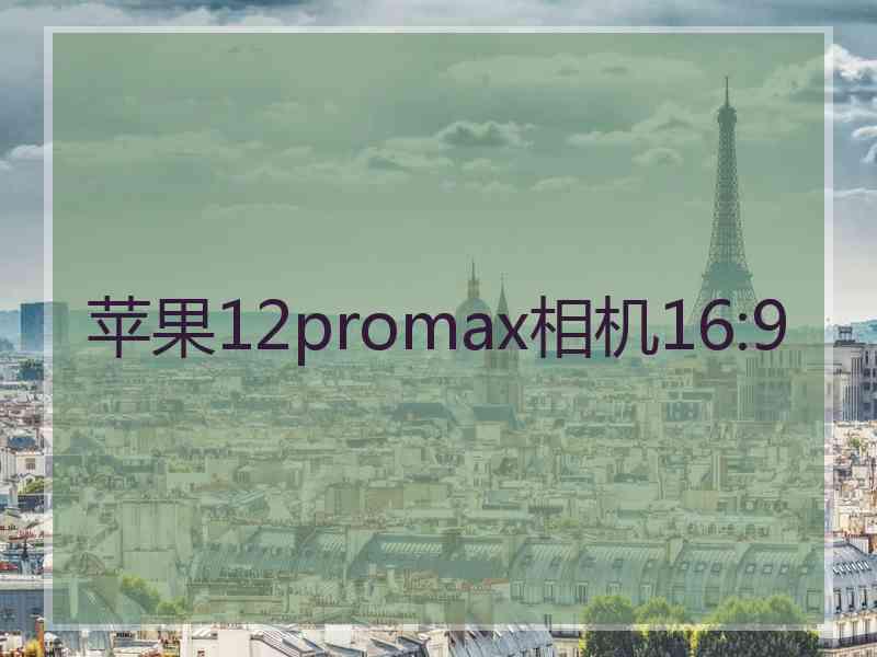 苹果12promax相机16:9