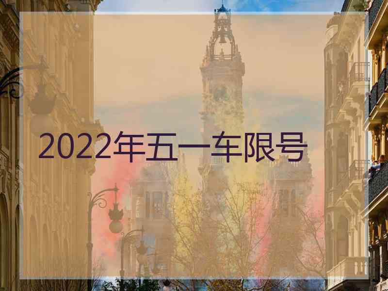 2022年五一车限号