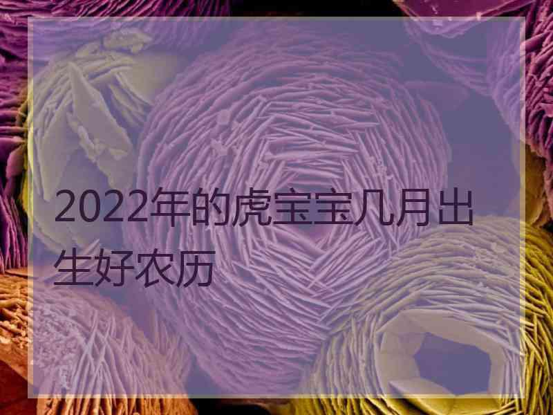 2022年的虎宝宝几月出生好农历