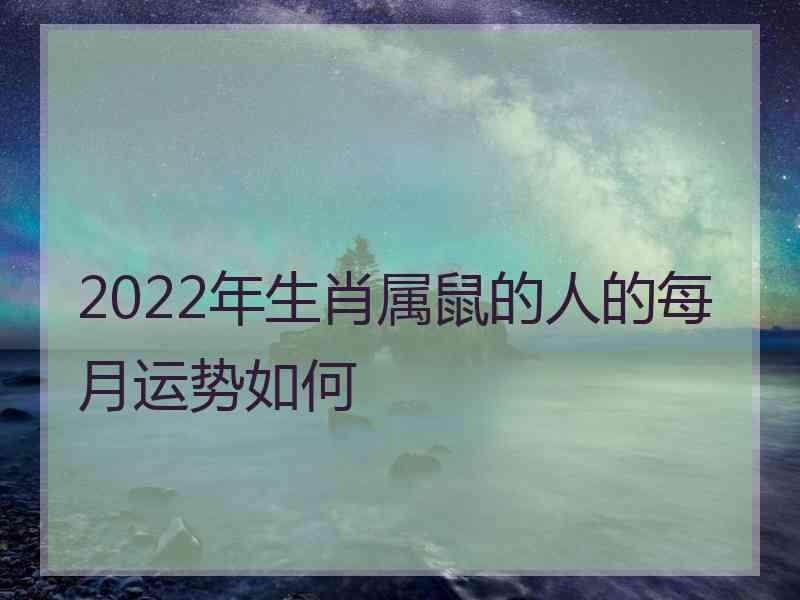 2022年生肖属鼠的人的每月运势如何