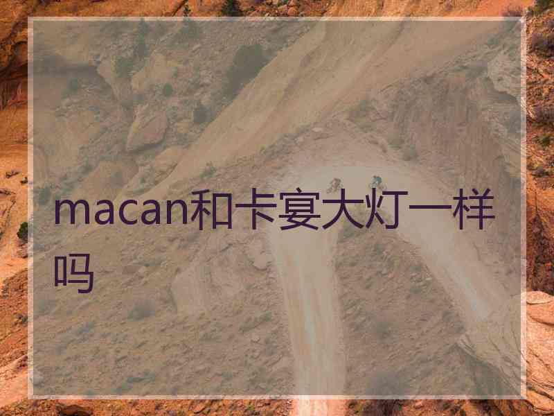 macan和卡宴大灯一样吗