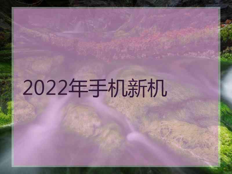 2022年手机新机