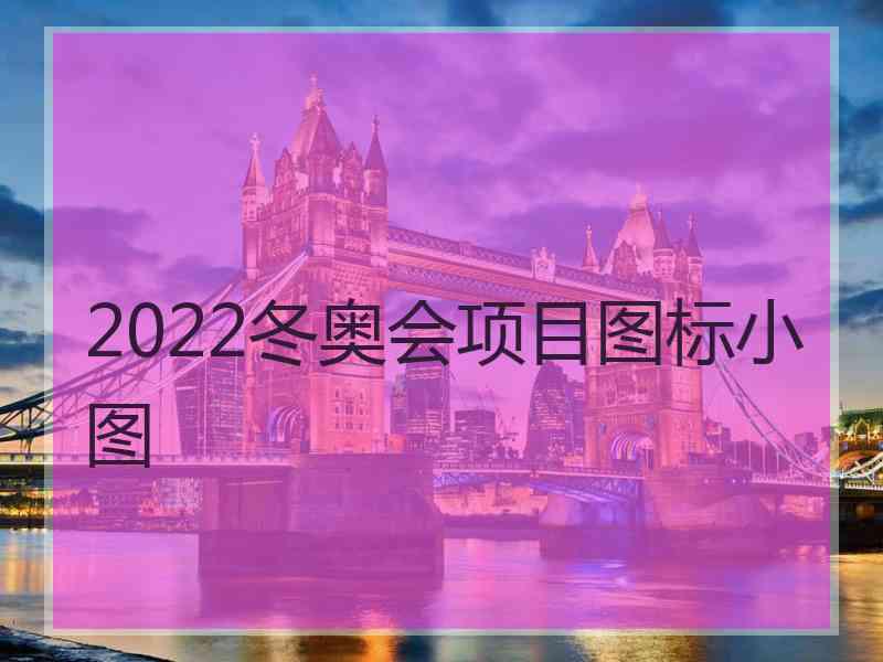 2022冬奥会项目图标小图