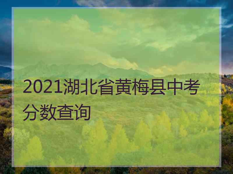 2021湖北省黄梅县中考分数查询