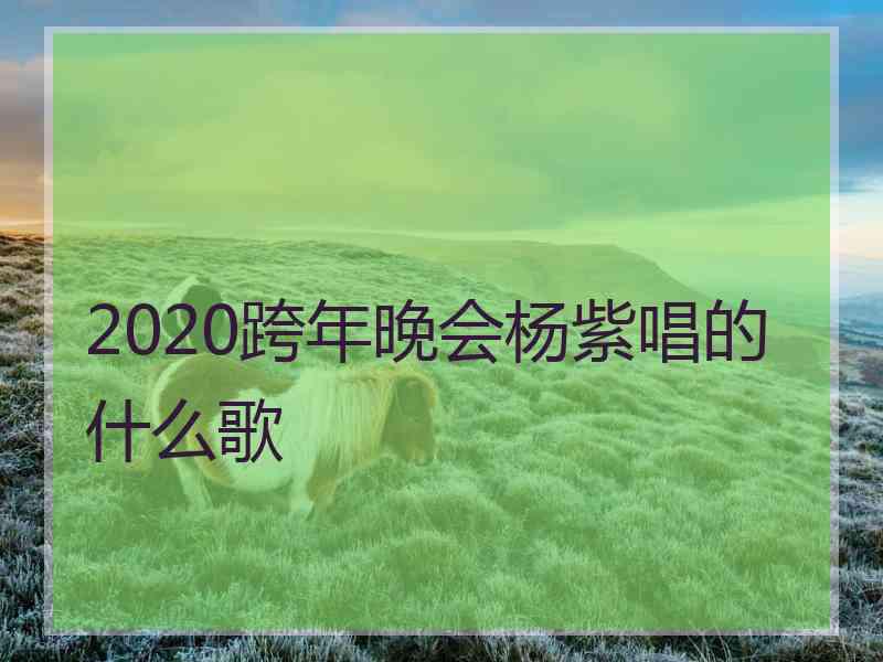 2020跨年晚会杨紫唱的什么歌