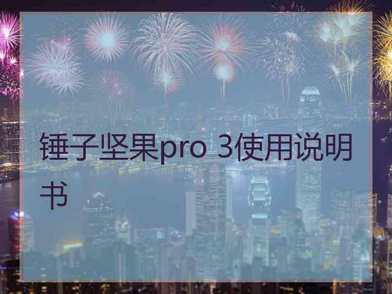 锤子坚果pro 3使用说明书