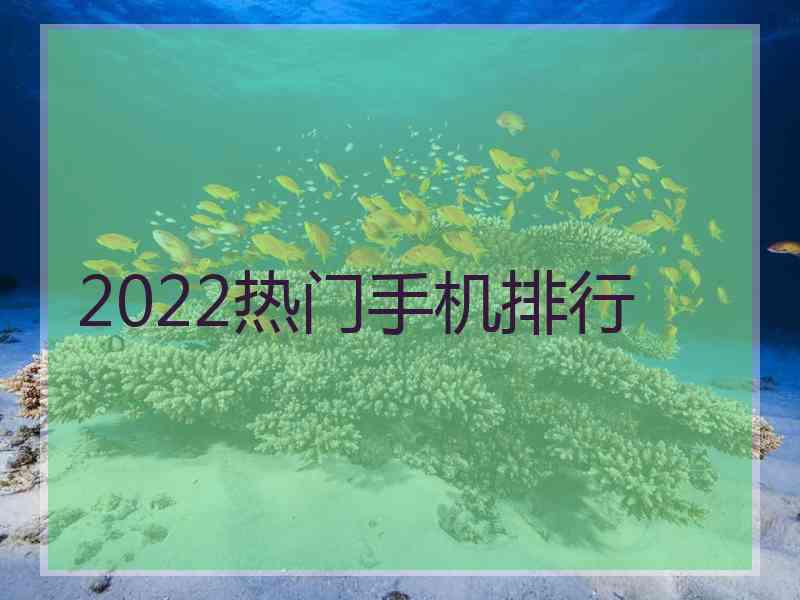 2022热门手机排行