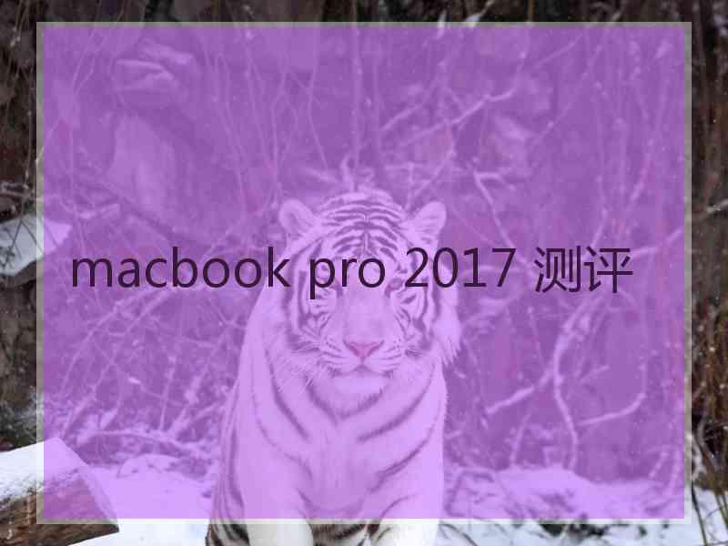 macbook pro 2017 测评