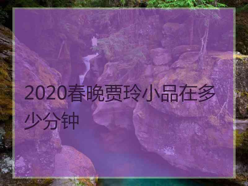 2020春晚贾玲小品在多少分钟