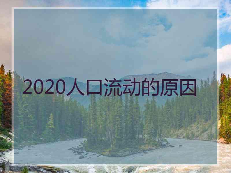 2020人口流动的原因