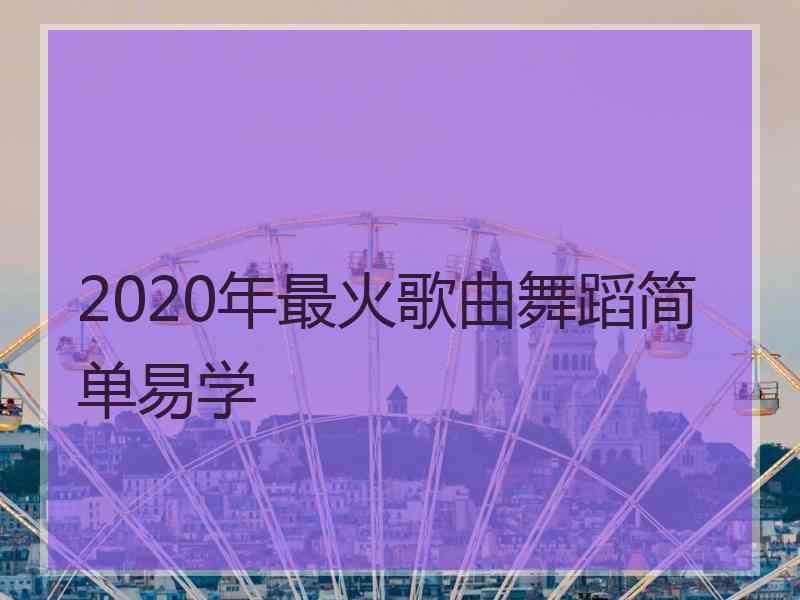 2020年最火歌曲舞蹈简单易学