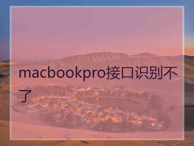 macbookpro接口识别不了